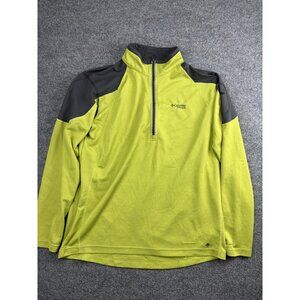 Columbia Titanium Pullover Mens XL Green Gray Omni-Wick Quarter Zip Lightweight